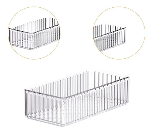3 Organizador De Cajones Con Diseño Moderno 16cmx8cmx4.5cm