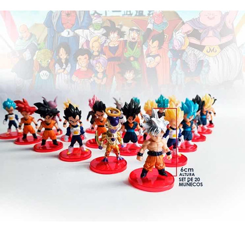 Dragon Ball Set 20 Unid 6cm