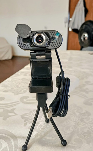 Câmera De Mesa Hd, Computador, Webcam Usb, Rede Fixa Para Preto (Usado)