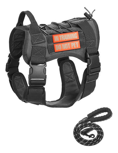 Kickred Tactical Dog Harness Y Dog Leash Set Con 2 Parches R