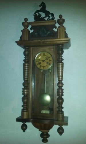 Antiguo Reloj De Pared Junghans Años1900 A Pendulo Funciona