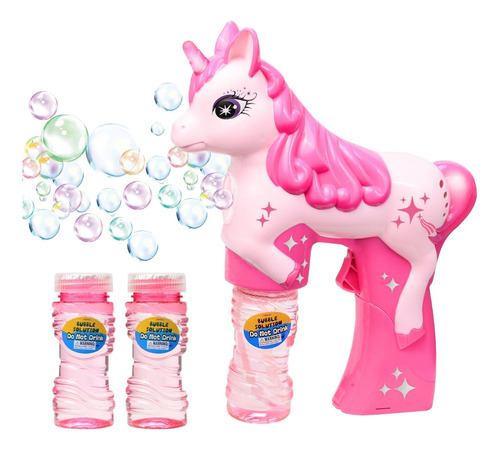 Pistolas Burbujas Unicornio Recarga Baterías Juguetes Niños