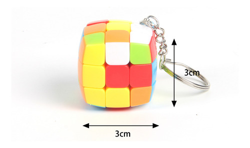 Llavero Zcube Mini Cubo De 3 Cm, Colorido Rompecabezas
