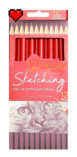 Set De 12 Lápices Premium Para Dibujo 12 Graduaciones 