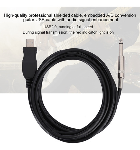 Cable De Audio Usb Para Guitarra Portátil, Conexión Inalámbr