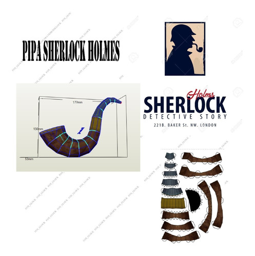 Pipa Sherlock Holmes Papercraft