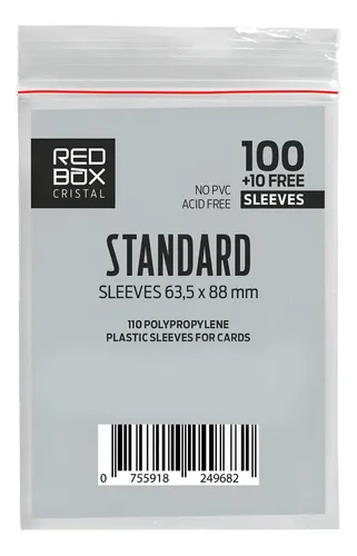 Protetor de Cartas Red Box Sleeves Cristal 63,5x88mm 110un Para Jogos |  MercadoLivre