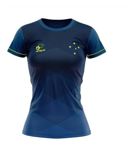 Imagem 1 de 2 de Camisa Cruzeiro Shield Feminina Azul