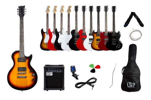 Imagen 5 de 6 de Pack Guitarra Les Paul Y Amplificador Creep Completo Sb