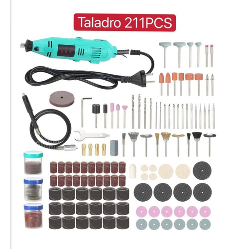 Taladro Forma Dremel Kit  211pcs 130w 8000-30000rpm