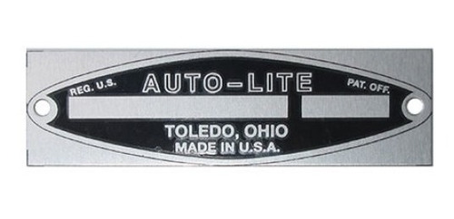 Jeep Willys Placa De Datos De Arranque Autolite (6 O 12 Volt