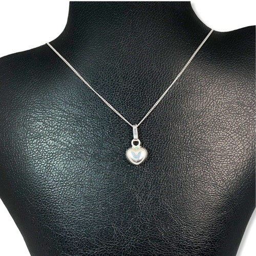 Cadena Con Dije Corazón Collar Chico Plata 925 (arg50042)