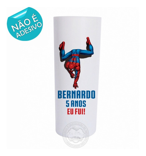 Imagem 2 de 3 de 30 Copos Personalizados Long Drink 320ml Homem Aranha