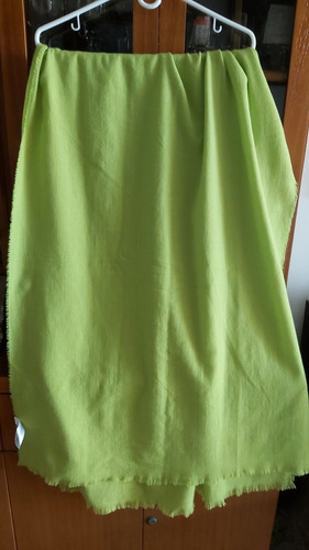 Chal/pashmina En Lana Verde 1.88x74. Delicada Y Elegante