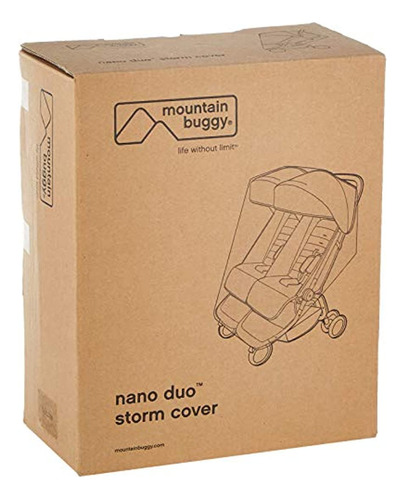 Mountain Buggy Nano Cubierta De Duo Storm, Transparente