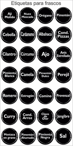 Etiquetas Para Frascos Condimentos B Wall Stickers