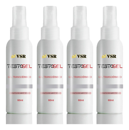 4x Testogel 60ml Original - Loja Oficial - Envio Imediato Sem Sabor