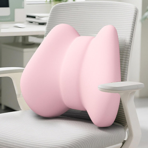 Almohada De Soporte Lumbar De Cojín, Espuma De Memoria Rosa