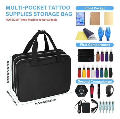 Estuche Organizador De Viaje Para Tatuajes Con Cremallera De