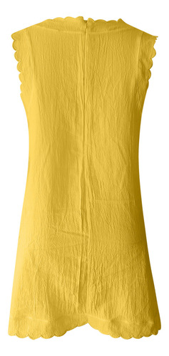 Vestido De Mujer De Verano Para Playa, Color Camiseta Sin Ma
