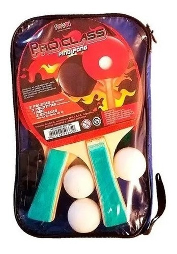 Set De Ping Pong Con Estuche Red Paletas Pelotas Pro Class