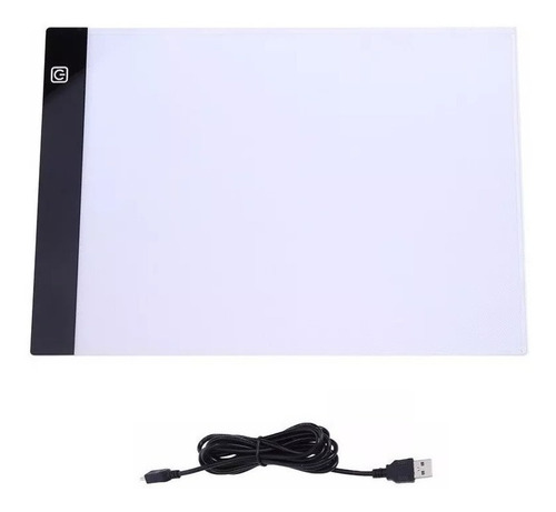 Mesa Led Luz Branco De Desenho Transposição A4 Usb 