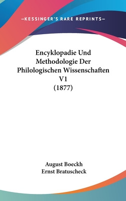 Libro Encyklopadie Und Methodologie Der Philologischen Wi...