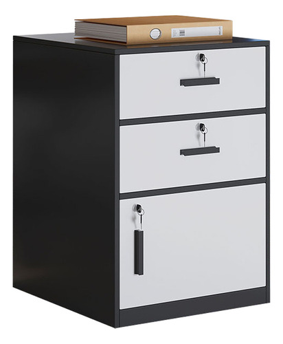 Archivero De Madera Para Oficina Con Llave Y 2 Cajones