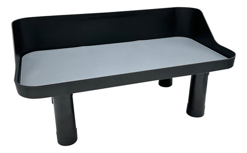 Soporte Para Cuenco Ajustable Para Mascotas, Mesa De Negro