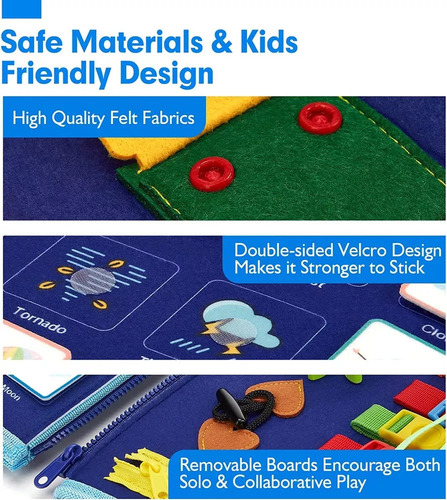 * Novo Livro De Brinquedos Sensoriais Toddler Busy Board