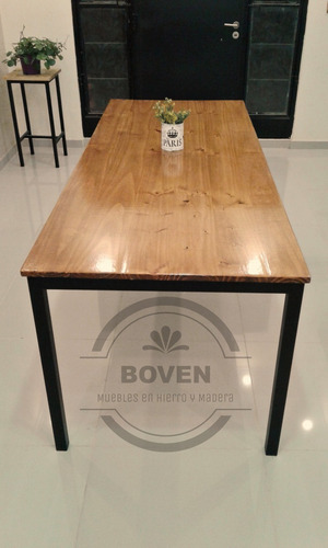 Imagen 6 de 10 de Mesa De Comedor Estilo Industrial Bares Cervecerías 120x70
