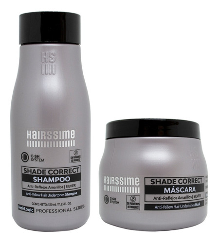 Hairssime Shade Correct Shampoo + Máscara Silver Chico 3c