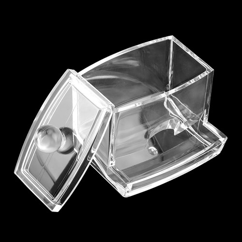 Dispensador De Bastoncillos De Algodón Acrílico Transparente