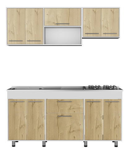 Cocina 180 Union Meson Homecollection Duna Blanco Color Duna Blanco IZQ