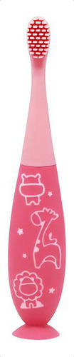 Escova Dentes Infantil Em Silicone Reutilizável Rosa Marcus