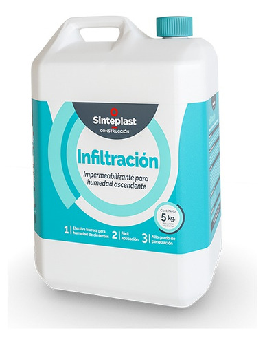 Sinteplast Infiltración Humedad De Cimientos 10 Kg = Inertol