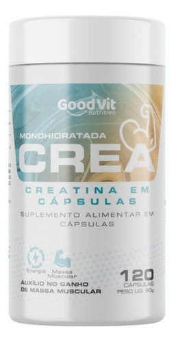 Creatina Cápsulas Good Vit Sem Sabor 120 Cápsulas