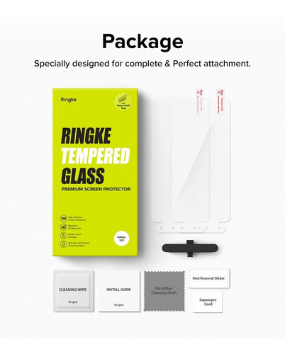 Imagen 3 de 10 de Vidrio Templado Para Samsung S23 Ringke Pack X2 Screen Glass