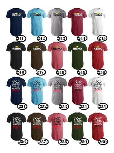 Imagem 6 de 7 de Kit C/6 Camisas Blusas Longline Estampada Camiseta Masculina