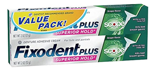Pack De 2 Adhesivos Dentales Fixodent Plus