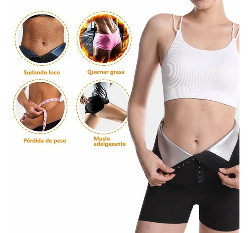 Pantalones Cortos Deportivos De Yoga Sauna Para Mujer