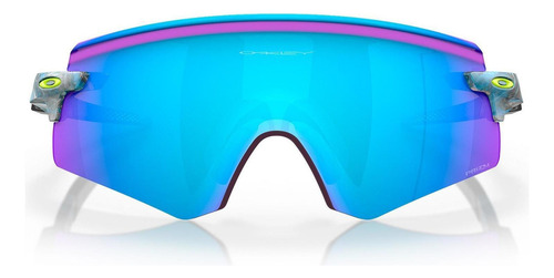 Gafas de sol Oakley Encoder Sanctuary Swirl Prizm Sapphire, color azul, lente Prizm zafiro, marco unisex azul, estilo deportivo