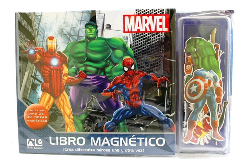 Marvel / Libro Magnético Más De 30 Pzas. Magnéticas / Niños