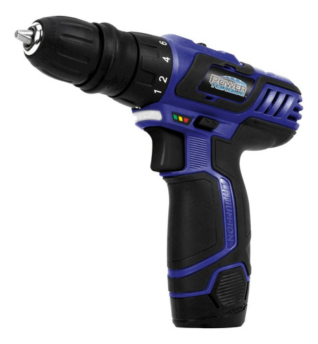 Taladro Atornillador Inalambrico 12v 2 Amperios Power Torque Color Azul/negro