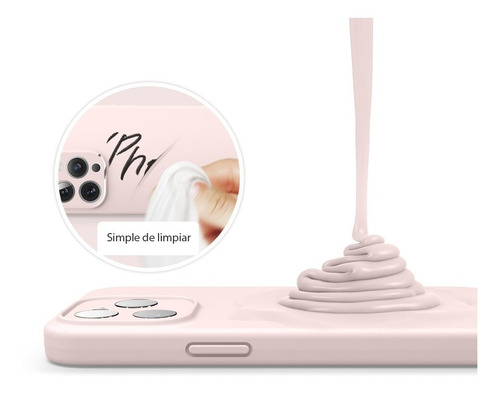 Imagen 2 de 7 de Funda Silicona Mate Protege Cámara Gamuza Para Los iPhone 12