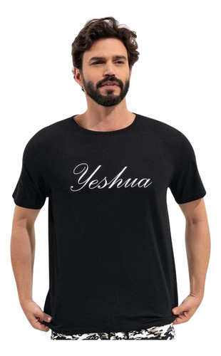 Camiseta Casual Manga Curta Em Malha De Algodão Masculina