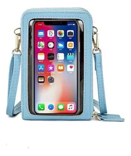 Bolsa de Celular Multifuncional Azul Claro