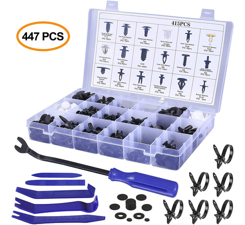 Manelord Kit Clp Remache Cuerpo Automatico Juego 447 Clips