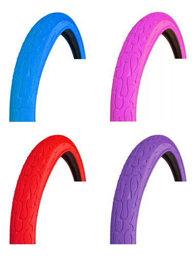 Pneu Bike Aro 20 X 2.125 Dsi Flame Fire Balão Bmx Colorido Cor Roxo