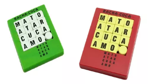 Racha cuca brinquedo jogo quebra cabeça letras infantil - MINI